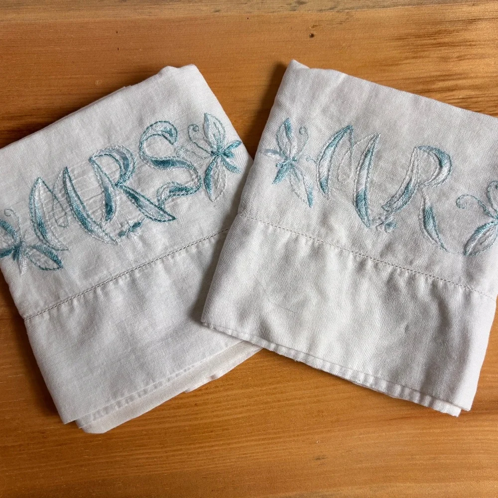 Vintage embroidered blue 